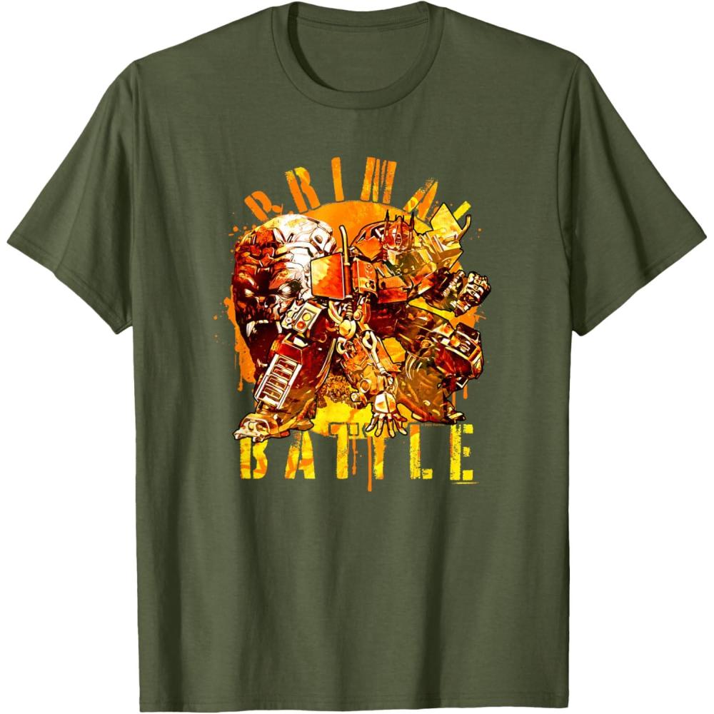 image:imageTransformers Rise of the Beasts Primal Battle Dripping TShirtOlive Green