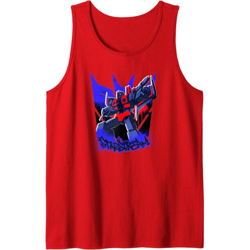 image:imageTransformers Starscream Graffiti Painted Wall Portrait Tank TopRed