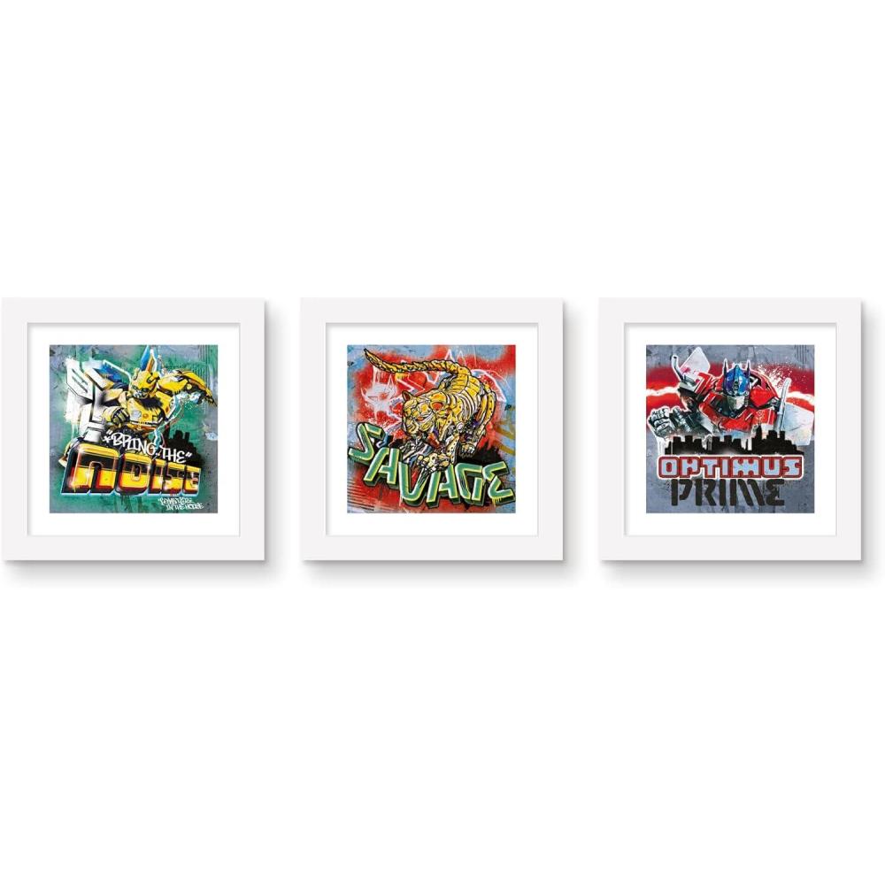 image:imageTrends International Gallery Pops Transformers Battle In Brooklyn Graffiti Wall Art Bundle 3Pack Gallery Pops Wall Art Unframed VersionWhite Framed Version