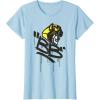 Transformers Classic BB Bumblebee Graffiti Face Portrait T-Shirt(Baby Blue)