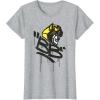 Transformers Classic BB Bumblebee Graffiti Face Portrait T-Shirt(Heather Grey)