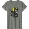 Transformers Classic BB Bumblebee Graffiti Face Portrait T-Shirt(Olive Heather)