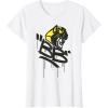 Transformers Classic BB Bumblebee Graffiti Face Portrait T-Shirt(White)
