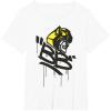 Transformers Classic BB Bumblebee Graffiti Face Portrait T-Shirt(White)