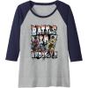 Transformers: Rise of the Beasts Battle In Brooklyn Graffiti Raglan Baseball Tee(Navy Blue/Athletic Heather)