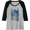 Transformers: Rise of the Beasts Optimus Face Graffiti Shot Raglan Baseball Tee(Black/Athletic Heather)