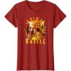 Transformers: Rise of the Beasts Primal Battle Dripping T-Shirt(Cranberry Red)