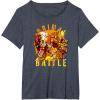 Transformers: Rise of the Beasts Primal Battle Dripping T-Shirt(Heather Blue)