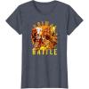 Transformers: Rise of the Beasts Primal Battle Dripping T-Shirt(Heather Blue)
