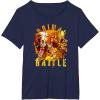 Transformers: Rise of the Beasts Primal Battle Dripping T-Shirt(Navy Blue)