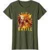 Transformers: Rise of the Beasts Primal Battle Dripping T-Shirt(Olive Green)