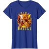 Transformers: Rise of the Beasts Primal Battle Dripping T-Shirt(Royal Blue)