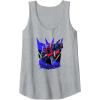 Transformers Starscream Graffiti Painted Wall Portrait Tank Top(Heather Grey)