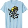 Transformers Classic BB Bumblebee Graffiti Face Portrait T-Shirt(Baby Blue)