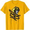 Transformers Classic BB Bumblebee Graffiti Face Portrait T-Shirt(Golden Yellow)