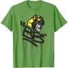 Transformers Classic BB Bumblebee Graffiti Face Portrait T-Shirt(Grass Green)