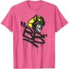Transformers Classic BB Bumblebee Graffiti Face Portrait T-Shirt(Pink Heather)