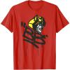 Transformers Classic BB Bumblebee Graffiti Face Portrait T-Shirt(Red)