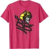 Transformers Classic BB Bumblebee Graffiti Face Portrait T-Shirt(Red Heather)