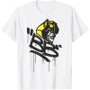 Transformers Classic BB Bumblebee Graffiti Face Portrait T-Shirt(White)