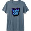 Transformers Decepticons Dripping Spray Paint Logo Premium T-Shirt(Slate Grey)