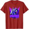 Transformers Megatron Graffiti Painted Wall Portrait T-Shirt(Cranberry Red)