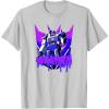 Transformers Megatron Graffiti Painted Wall Portrait T-Shirt(Silver Grey)