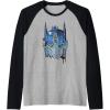 Transformers: Rise of the Beasts Optimus Face Graffiti Shot Raglan Baseball Tee(Black/Athletic Heather)