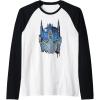 Transformers: Rise of the Beasts Optimus Face Graffiti Shot Raglan Baseball Tee(Black/White)