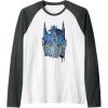 Transformers: Rise of the Beasts Optimus Face Graffiti Shot Raglan Baseball Tee(Dark Heather Grey/White)