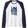 Transformers: Rise of the Beasts Optimus Face Graffiti Shot Raglan Baseball Tee(Navy Blue/White)