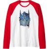 Transformers: Rise of the Beasts Optimus Face Graffiti Shot Raglan Baseball Tee(Red/White)