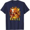 Transformers: Rise of the Beasts Primal Battle Dripping T-Shirt(Navy Blue)