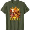 Transformers: Rise of the Beasts Primal Battle Dripping T-Shirt(Olive Green)