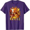Transformers: Rise of the Beasts Primal Battle Dripping T-Shirt(Purple)