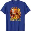 Transformers: Rise of the Beasts Primal Battle Dripping T-Shirt(Royal Blue)