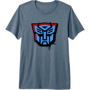 Transformers Autobots Dripping Spray Paint Logo Premium T-Shirt(Slate Grey)