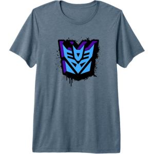 Transformers Decepticons Dripping Spray Paint Logo Premium T-Shirt(Slate Grey)