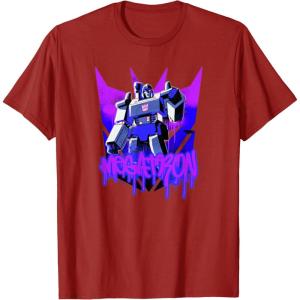 Transformers Megatron Graffiti Painted Wall Portrait T-Shirt(Cranberry Red)