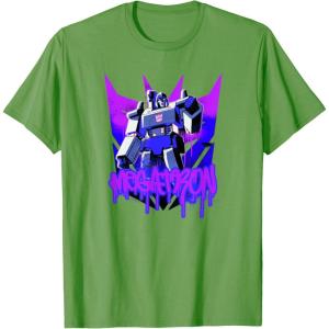 Transformers Megatron Graffiti Painted Wall Portrait T-Shirt(Grass Green)