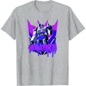 Transformers Megatron Graffiti Painted Wall Portrait T-Shirt(Heather Grey)