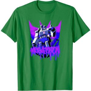 Transformers Megatron Graffiti Painted Wall Portrait T-Shirt(Kelly Green)
