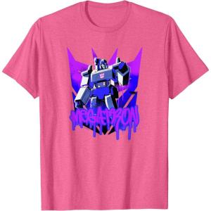 Transformers Megatron Graffiti Painted Wall Portrait T-Shirt(Pink Heather)