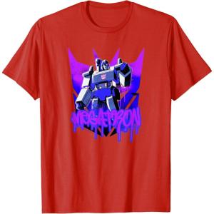 Transformers Megatron Graffiti Painted Wall Portrait T-Shirt(Red)