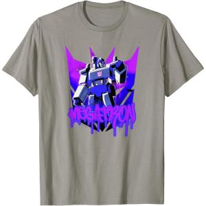 Transformers Megatron Graffiti Painted Wall Portrait T-Shirt(Slate Grey)