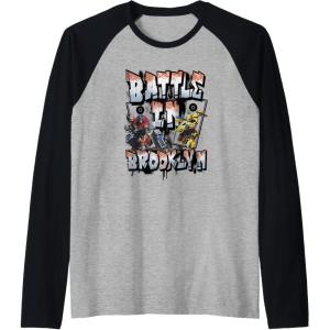 Transformers: Rise of the Beasts Battle In Brooklyn Graffiti Raglan Baseball Tee(Black/Athletic Heather)