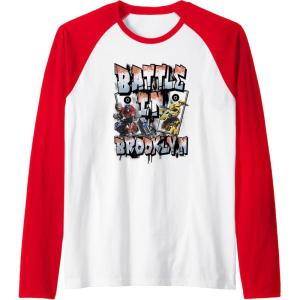 Transformers: Rise of the Beasts Battle In Brooklyn Graffiti Raglan Baseball Tee(Red/White)