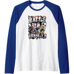 Transformers: Rise of the Beasts Battle In Brooklyn Graffiti Raglan Baseball Tee(Royal Blue/White)