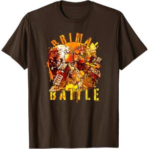 Transformers: Rise of the Beasts Primal Battle Dripping T-Shirt(Brown)