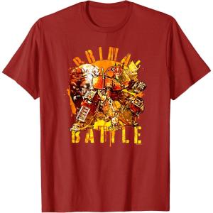 Transformers: Rise of the Beasts Primal Battle Dripping T-Shirt(Cranberry Red)